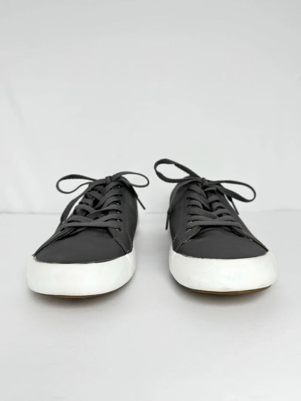 Sperry Men's Black Low-Top Lace-Up Sneakers with White Sole